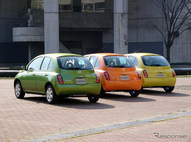 日産『マーチ』を一部改良、新カラー追加など