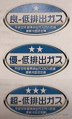 「俺のクルマは★★★サ」低公害車が一目で分かるステッカー