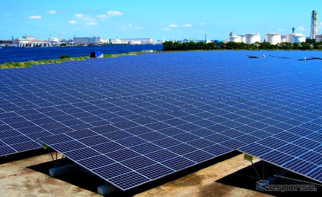 川崎市臨海部に建設された「扇島太陽光発電所」