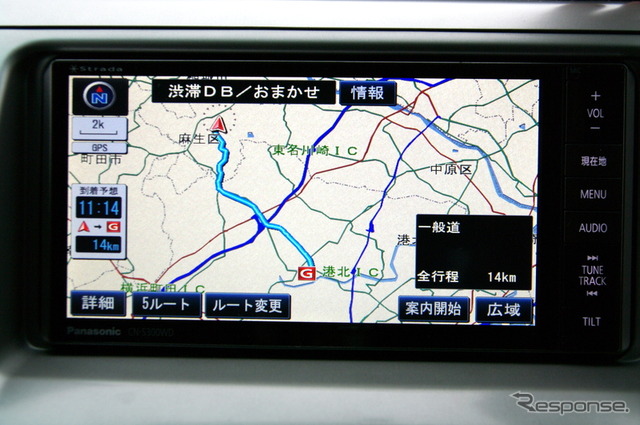 渋滞データベースを含むなどナビ機能も妥協はない