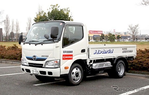 日野、被災4県に デュトロハイブリッド を無償貸与…合計58台の納車完了