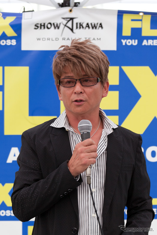 哀川翔が東京オートサロン2012のPR大使に就任（写真：アジアクロスカントリーラリー2011参戦発表会）