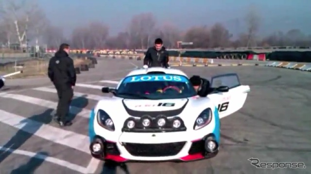 イタリアの『TuttoRally+』が公開しているロータス エキシージR-GTの初テスト映像(動画キャプチャー)