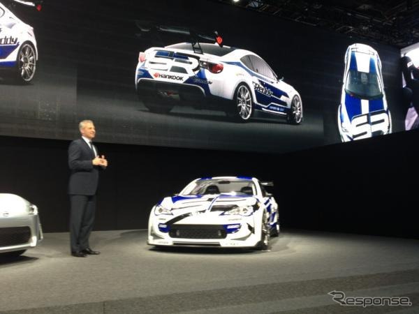 2012年の米国フォーミュラドリフトシリーズに参戦するサイオンFR-S(日本名:トヨタ86)のレーシングカー(デトロイトモーターショー12)