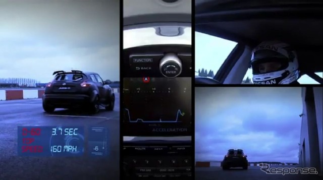 日産ジューク-Rの性能確認テスト(動画キャプチャー)