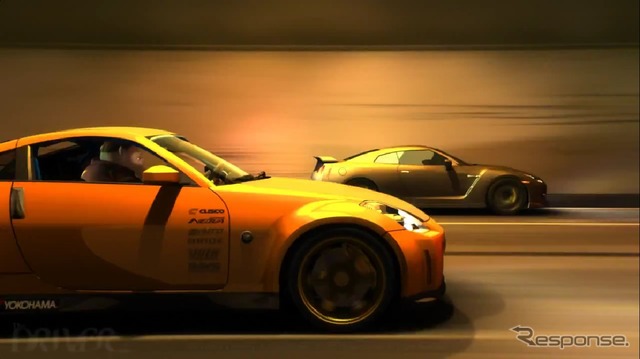 日産GT-Rと先代フェアレディZがバトルを展開するアニメ作品、『The DRIVER』の予告映像(動画キャプチャー)