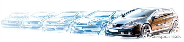 【新型VWゴルフ】写真蔵…「ゴルフ」アイコンのデザイン