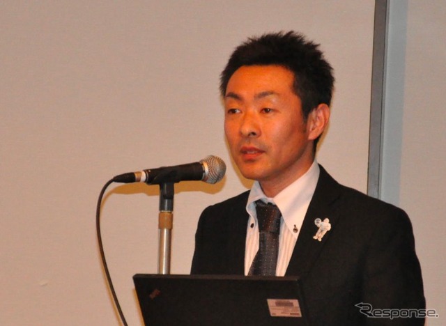 発表会で登壇した日本ミシュランタイヤの大井章弘氏
