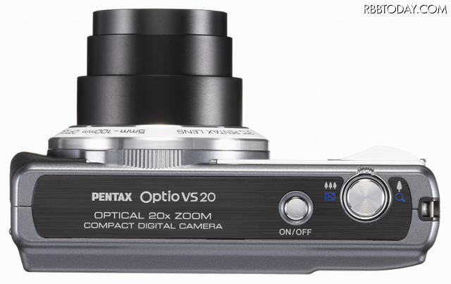 「PENTAX Optio VS20」の上側面