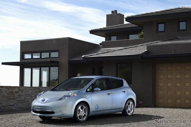 日産自動車のEV、リーフ(参考画像)