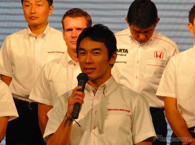 ホンダの2012年モータースポーツ活動体制発表に出席した佐藤琢磨