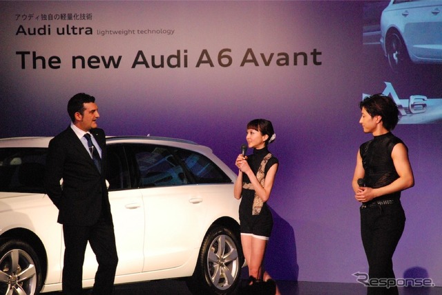 アウディ A6アバント 発表会のようす