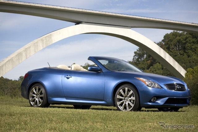 インフィニティG37コンバーチブル。写真は北米仕様。Gは日本の日産スカイラインだが、コンバーチブルは設定されていない。