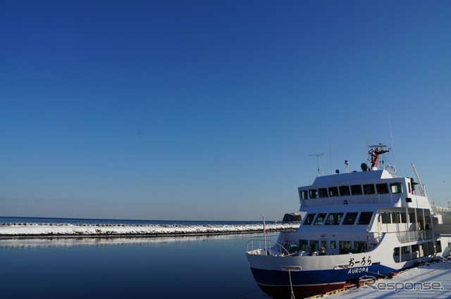 北海道網走の流氷船 オーロラ号 が3月31日まで運行中（撮影日：1月25日）