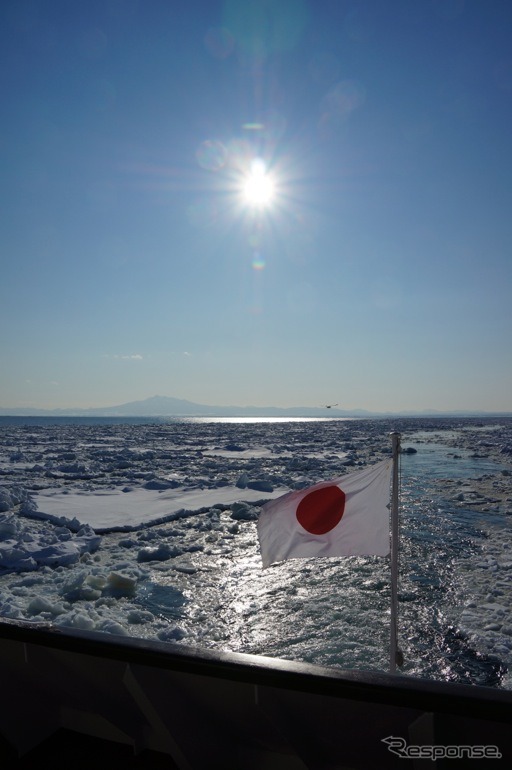 北海道網走の流氷船 オーロラ号 が3月31日まで運行中（撮影日：1月25日）