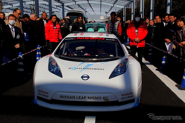 リーフNISMO RCの渡り初めは松田次生氏がドライブ