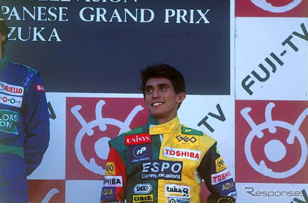 1990年F1日本グランプリで、日本人初のF1表彰台を獲得した鈴木亜久里