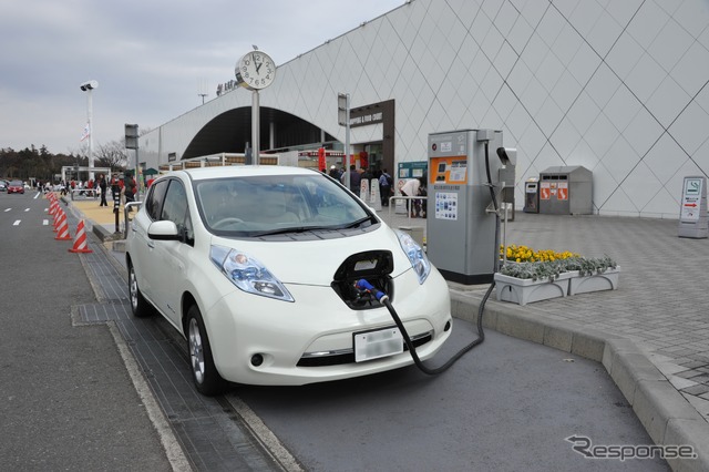 写真は、エクスパーサ海老名に設置されたEV用急速充電器(神奈川県海老名市)