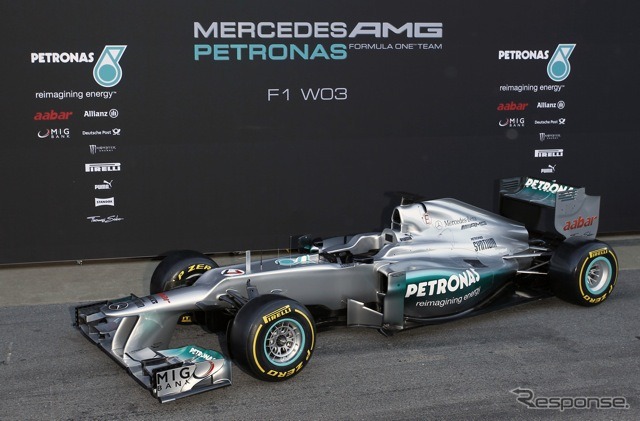 メルセデスAMGの2012年型F1マシン、W03（2月21日）
