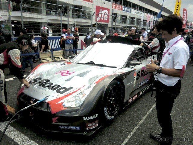 今年のGT500シリーズチャンピオンマシン、柳田真孝＆ロニー・クインタレッリ組の日産GT-R。