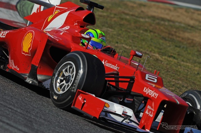 マッサ（フェラーリ。2月23日、バルセロナ）