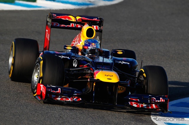 レッドブルRB8(ベッテル。2月7〜10日、ヘレス・テスト)