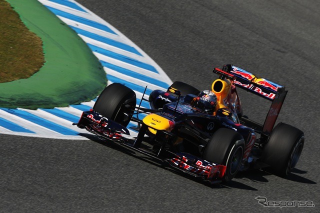 レッドブルRB8(ベッテル。2月7〜10日、ヘレス・テスト)