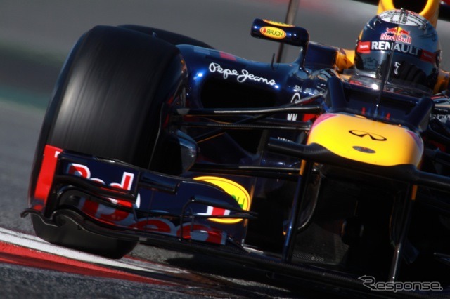 レッドブルRB8(ベッテル。2月21〜24日、バルセロナ・テスト)