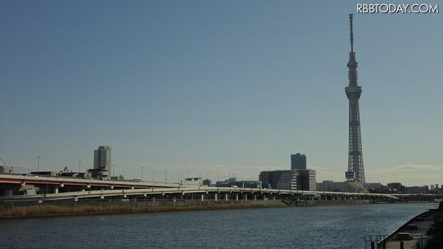 隅田川沿いからの眺め(2011年12月撮影)