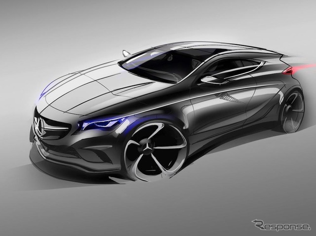 新型メルセデスベンツAクラスのデザインスケッチ