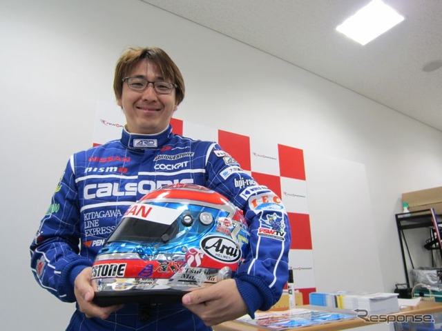 3月25日、富士スピードウェイでは、来場者とレーシングドライバーが一緒に走るカート大会を開催(写真:松田次生選手)