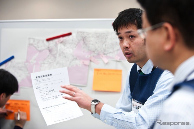 日産自動車の防災訓練(3月5日)