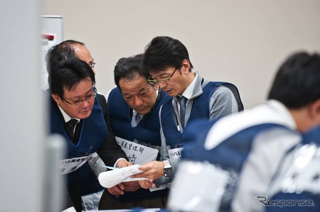 日産自動車の防災訓練(3月5日)
