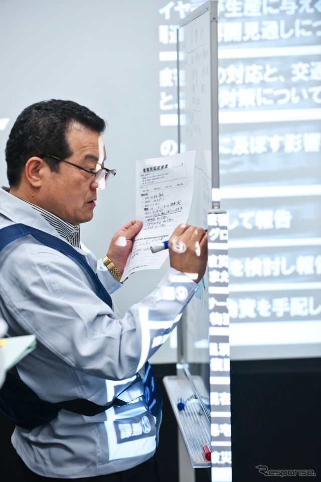 日産自動車の防災訓練(3月5日)