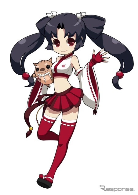 クスコジュニアラリーチームのイメージキャラクター、高崎くす子ちゃん。高崎はチーム本拠地の群馬県高崎市にちなむ。群馬県内のある山の女神。山でラリードライバーと偶然接触したことでチームに遊びにくるようになった。
