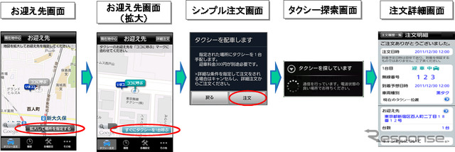 スマートフォンで、東京無線のタクシーを呼べるサービス4月1日より開始