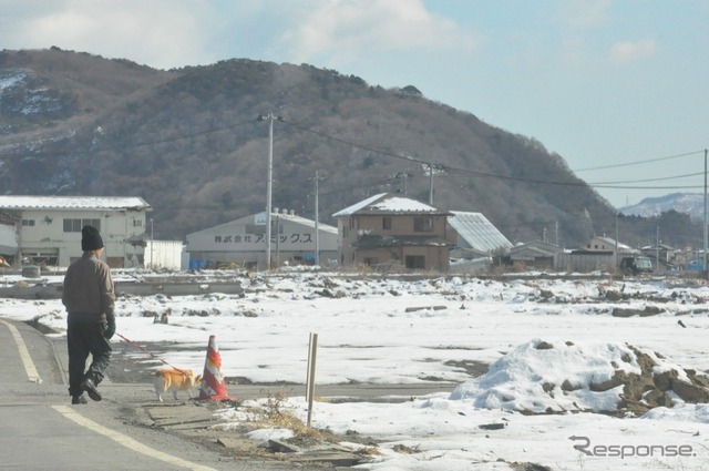 石巻市沿岸部のようす（2012年2月）