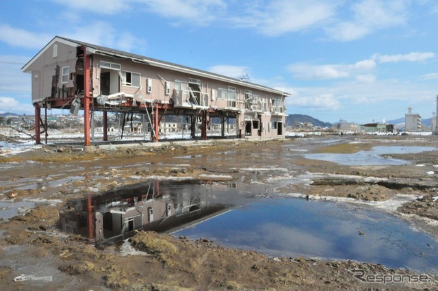 石巻市沿岸部のようす（2012年2月）