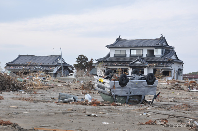 仙台空港近辺の住宅街(2011年5月)