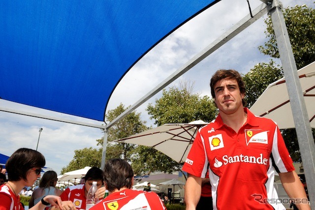 アロンソ（フェラーリ。3月15日、F1オーストラリアGP）
