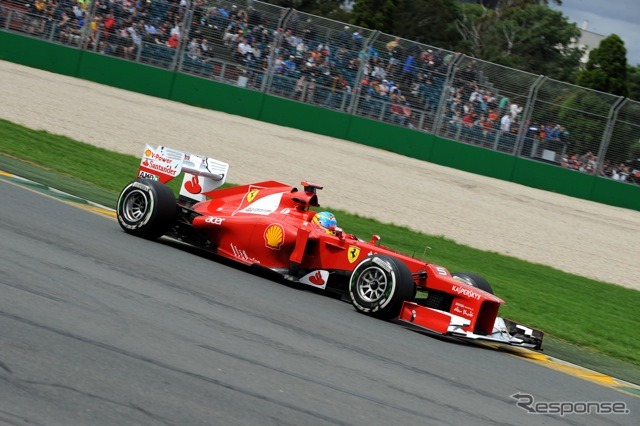 アロンソ（フェラーリ。3月16日、F1オーストラリアGP）