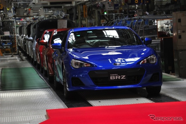 富士重工業、スバルBRZ/トヨタ86のラインオフ式を実施(3月16日)