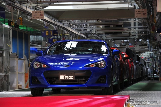富士重工業、スバルBRZ/トヨタ86のラインオフ式を実施(3月16日)