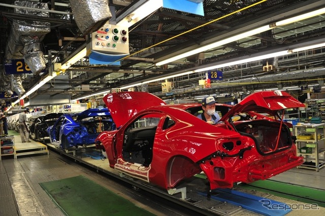 富士重工業、スバルBRZ/トヨタ86のラインオフ式を実施(3月16日)