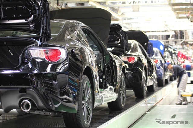 富士重工業、スバルBRZ/トヨタ86のラインオフ式を実施(3月16日)