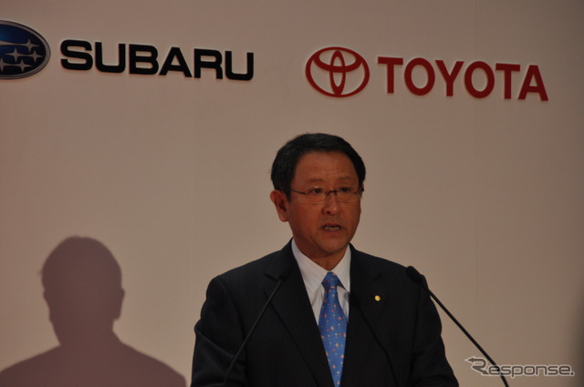 BRZ・86ラインオフ式　豊田章男社長