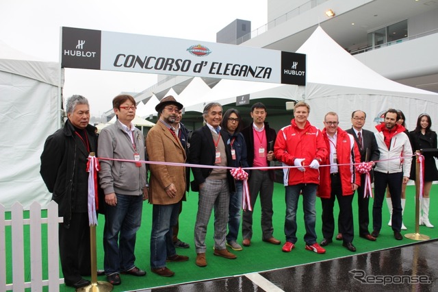 フェラーリ・レーシング・デイズ鈴鹿2012 コンコルソ・デレガンツァbyウブロ テープカットには元F1パイロットのミカ・サロ氏も駆け付けた
