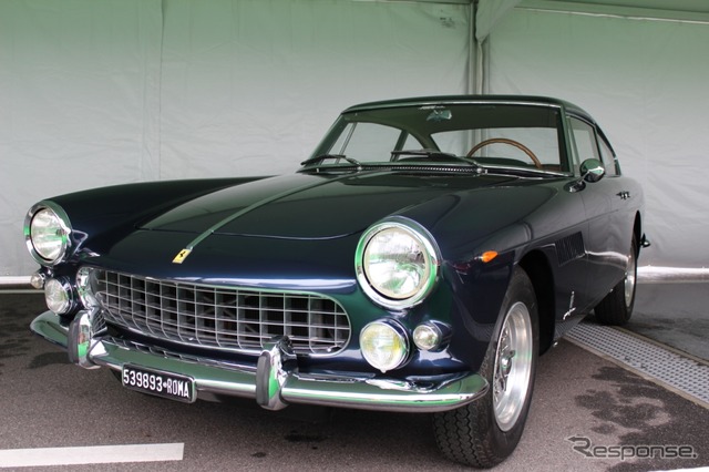 フェラーリ250GTE2+2 400SA(1961)エンツォの私用車だったクルマそのものでスーパーアメリカ用の大きなエンジンを搭載した試作車。