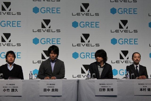 グリー×レベルファイブ、業務提携による共同記者発表会 ― 日野社長「しっかり作品が楽しめれば、それはゲーム業界」