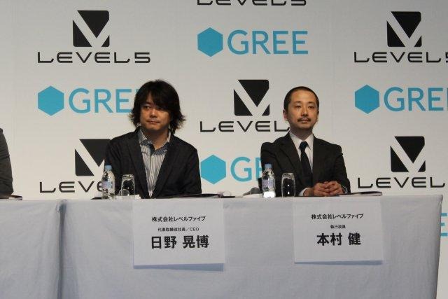 グリー×レベルファイブ、業務提携による共同記者発表会 ― 日野社長「しっかり作品が楽しめれば、それはゲーム業界」